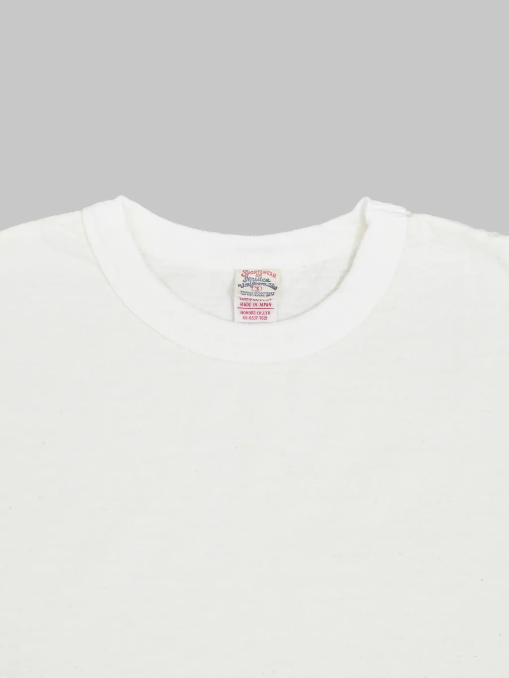 UES No.8 Slub Nep Long Sleeve T-Shirt White