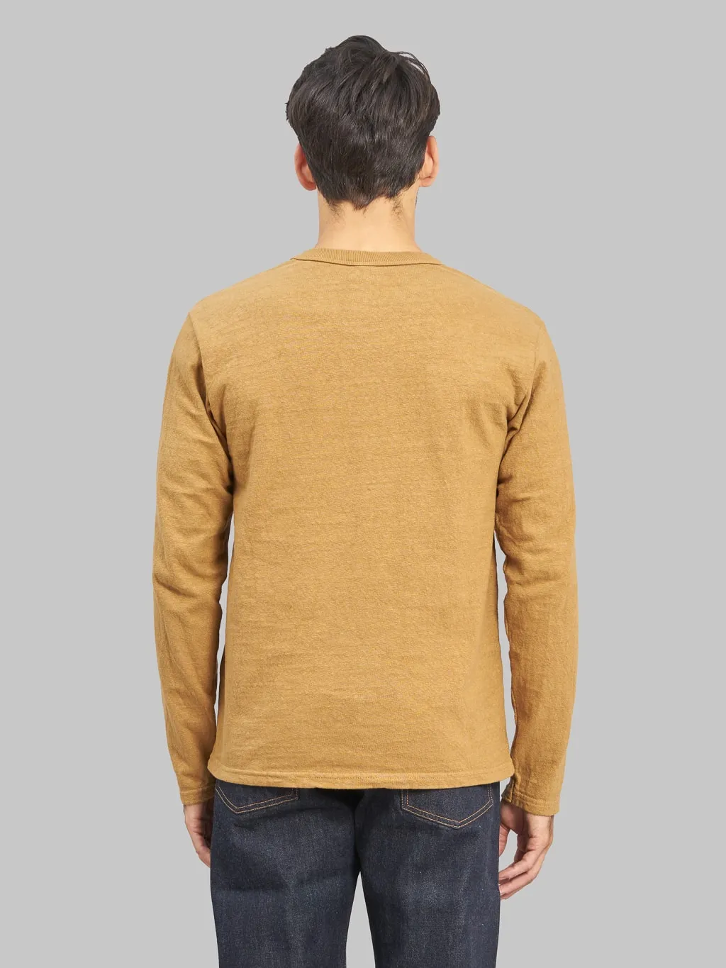 UES No.8 Slub Nep Long Sleeve T-Shirt Yellow