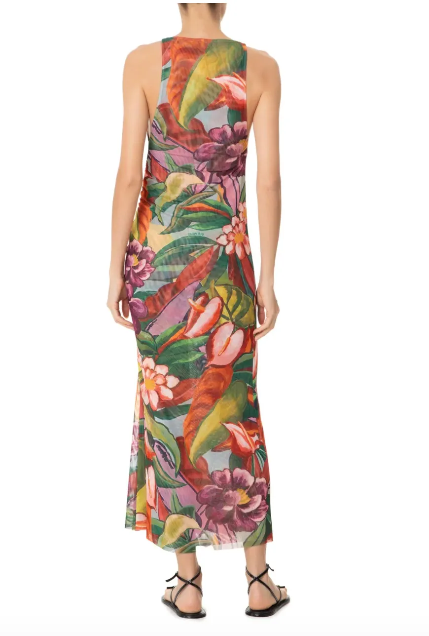 Vestido Tule Folhagem de Inverno