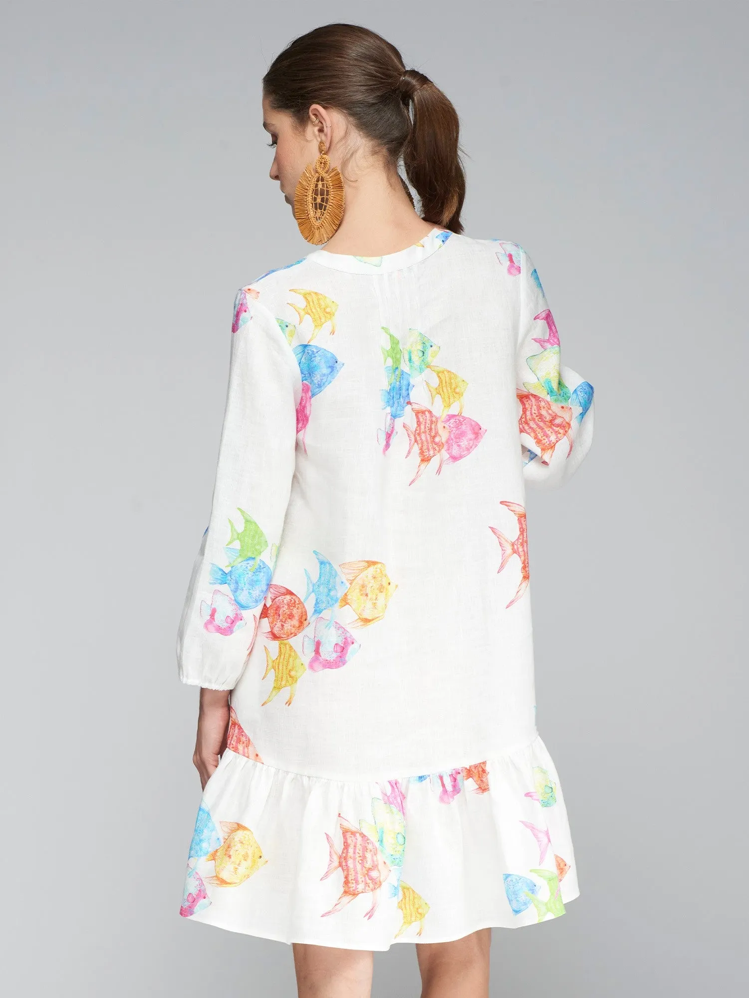 Vi32452 Watercolor Fish Dress