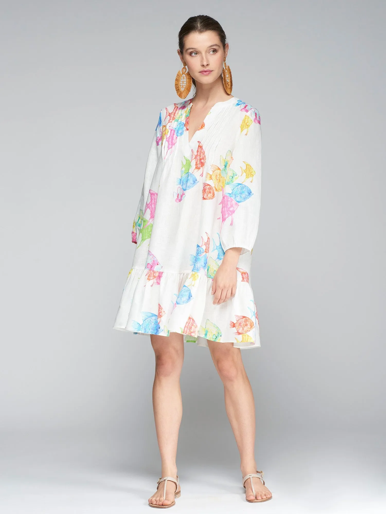 Vi32452 Watercolor Fish Dress