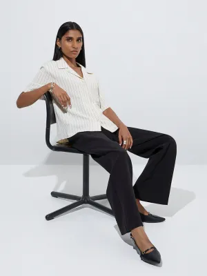 Wardrobe Off-White Pinstripe Shirt