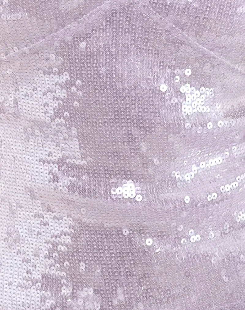 Wespiser Top in Sequin Soft Purple