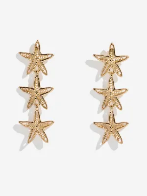 Westside Accessories Gold Starfish Dangler Earrings