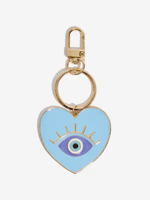 Westside Blue Evil Eye Heart Bag Charm