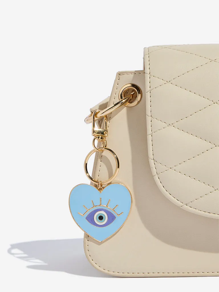 Westside Blue Evil Eye Heart Bag Charm
