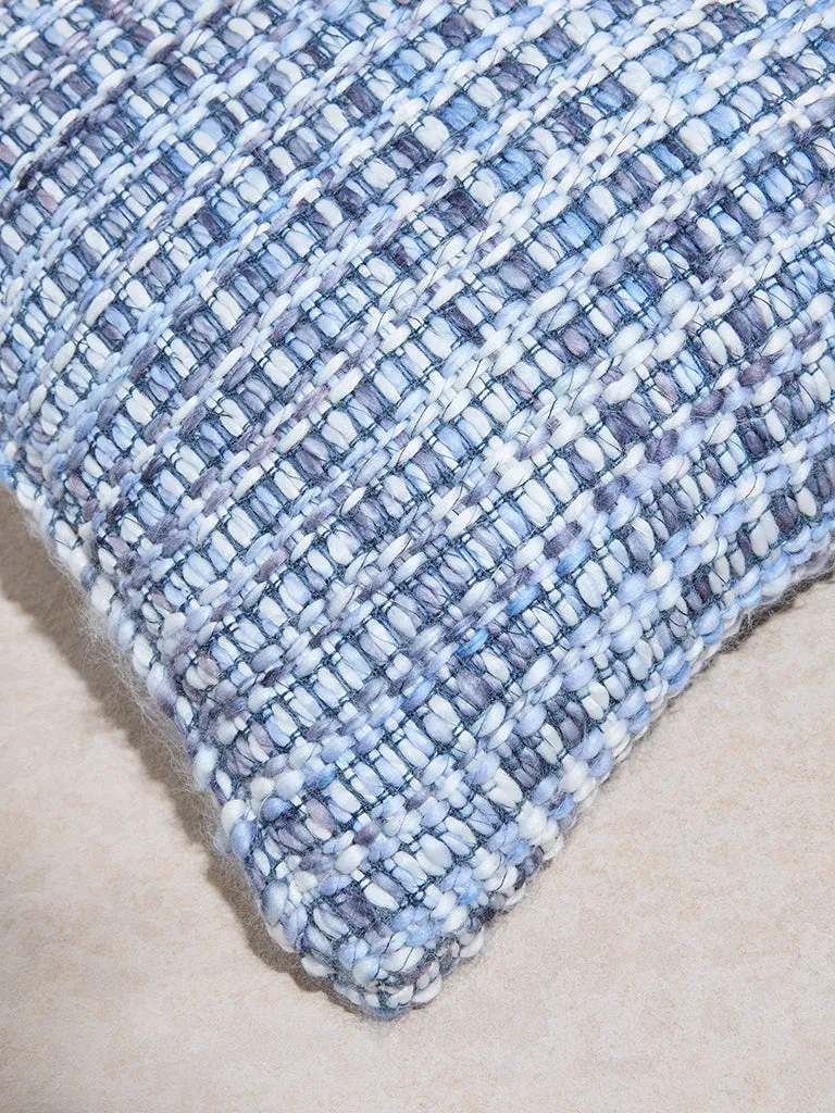 Westside Home Dusty Blue Woven Checkered Cushion Cover