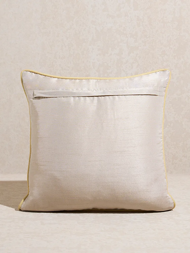 Westside Home Green Floral Design Cushion Cover