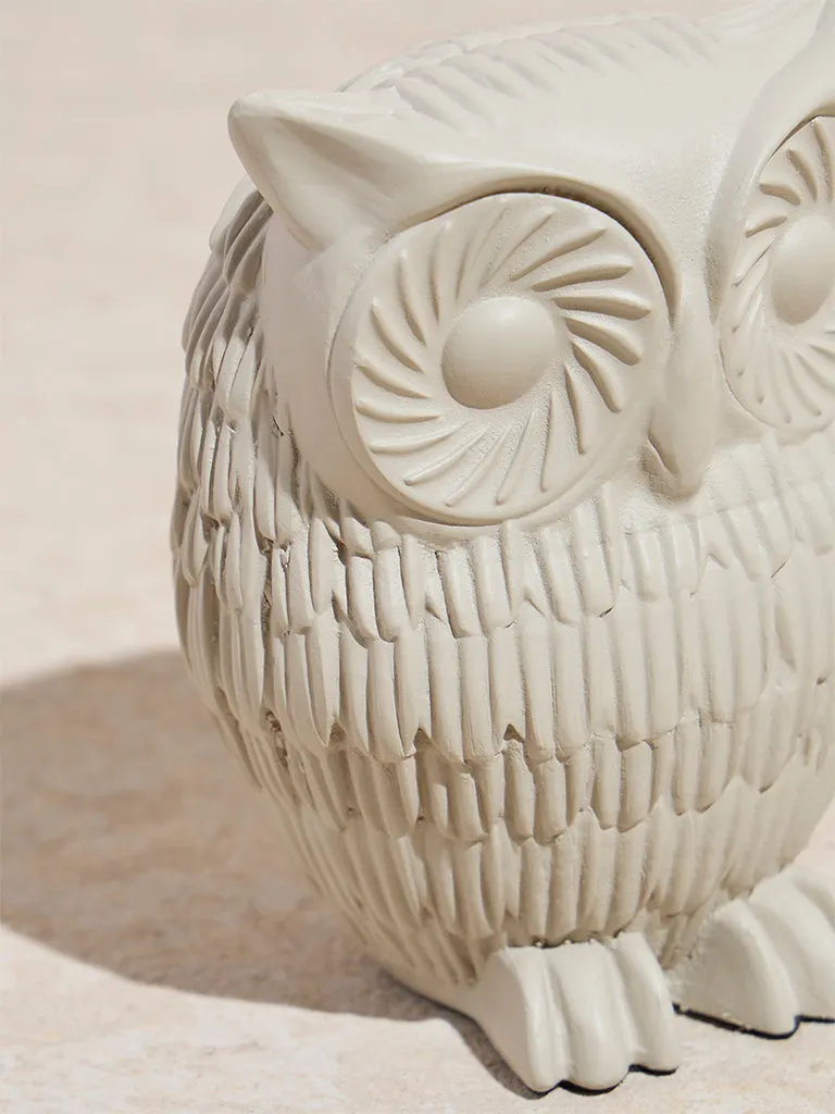 Westside Home Off-White Owl Showpiece - Small