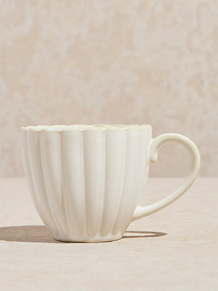 Westside Home White Scallop Design Espresso Cup