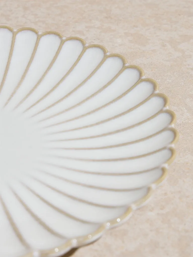 Westside Home White Scallop Design Side Plate
