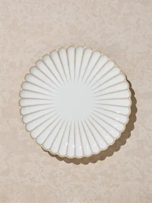 Westside Home White Scallop Design Side Plate