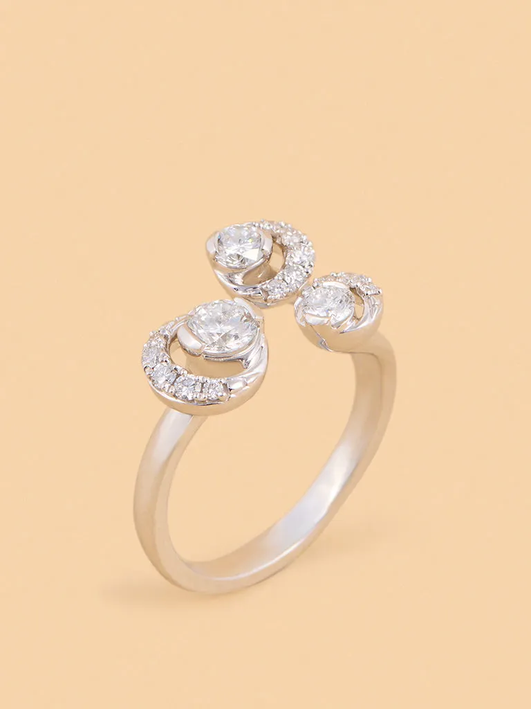 Westside X Pome Triple Cluster Lab Diamond Ring