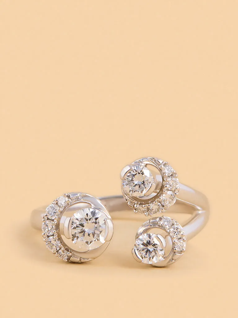 Westside X Pome Triple Cluster Lab Diamond Ring