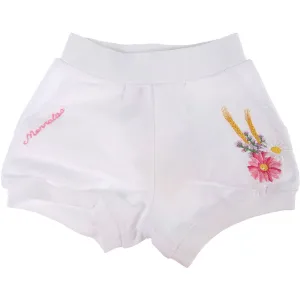 White Fleece Shorts