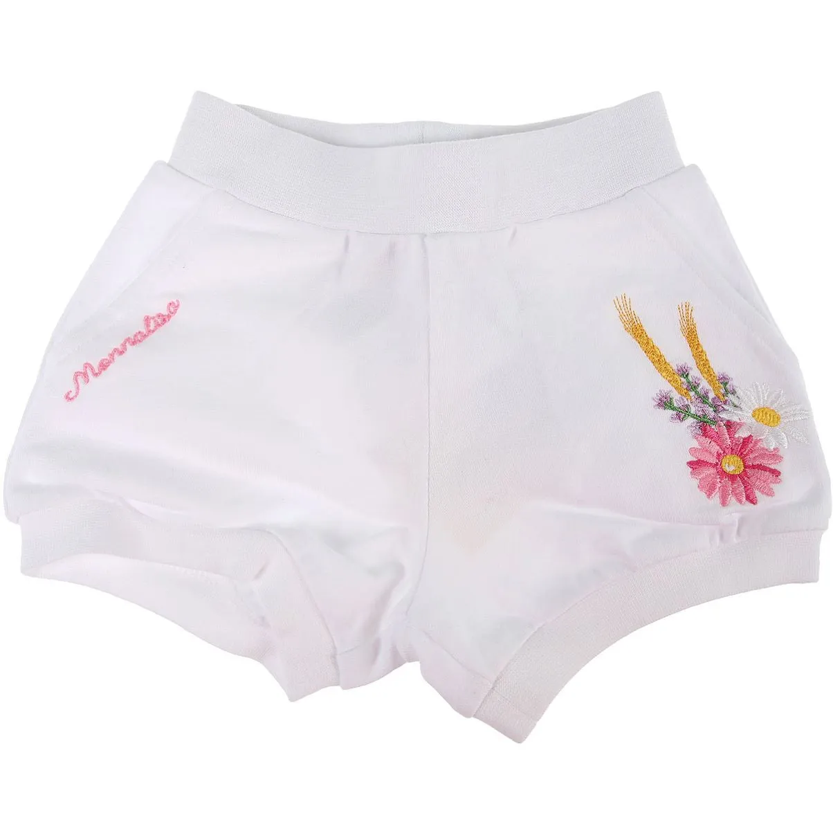 White Fleece Shorts