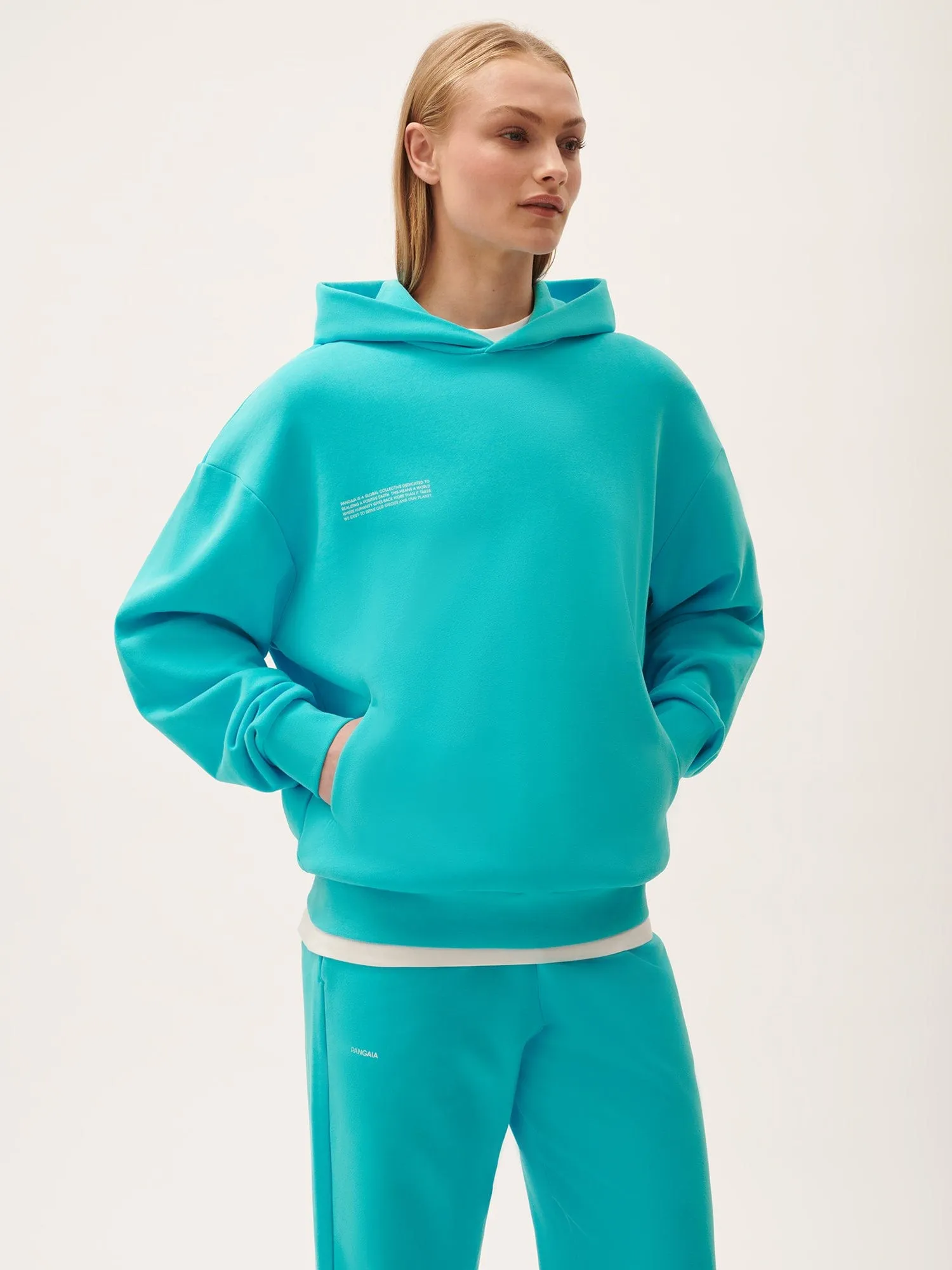 Womens 365 Midweight Hoodie—Ocean Turquoise