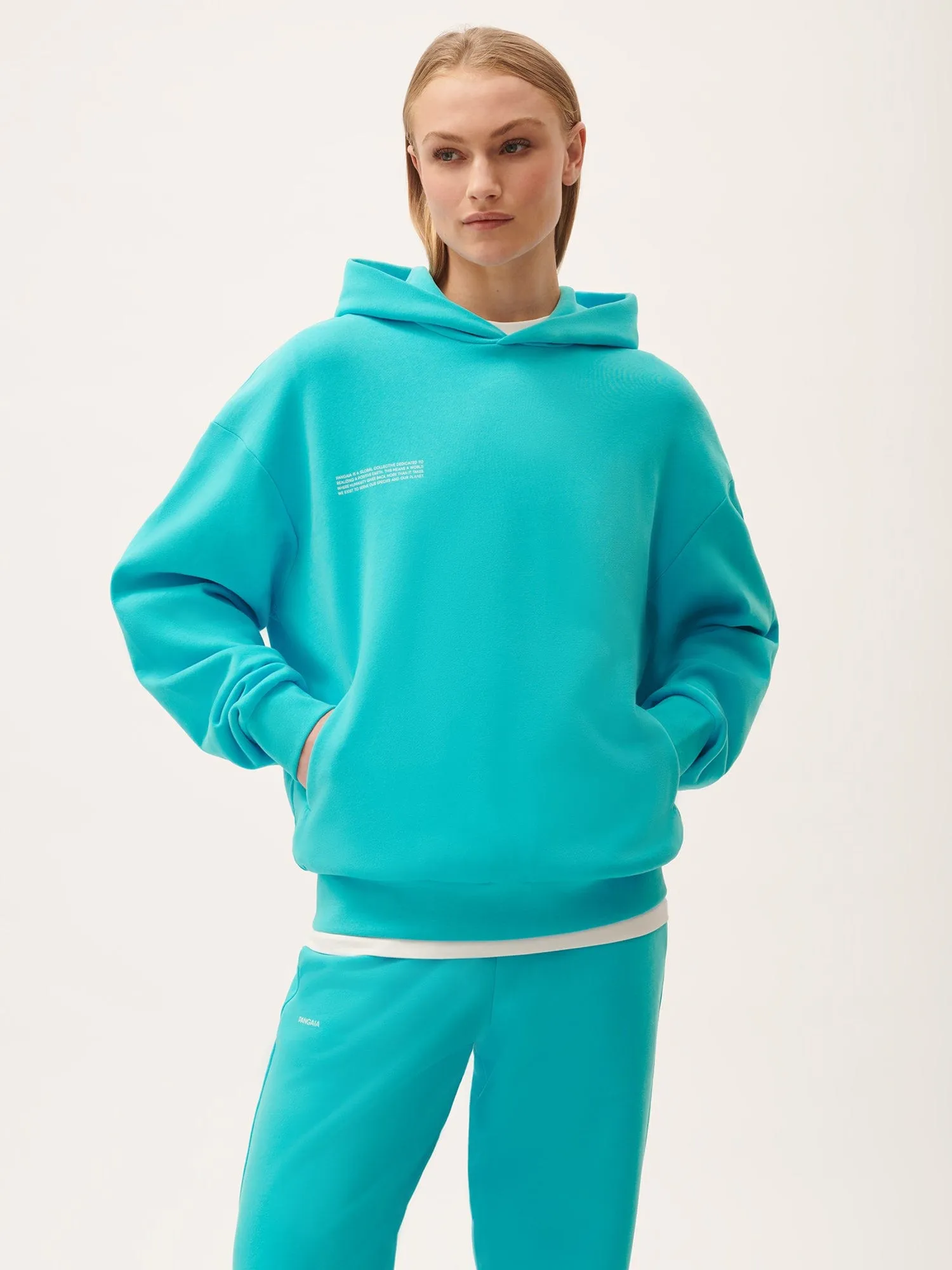 Womens 365 Midweight Hoodie—Ocean Turquoise