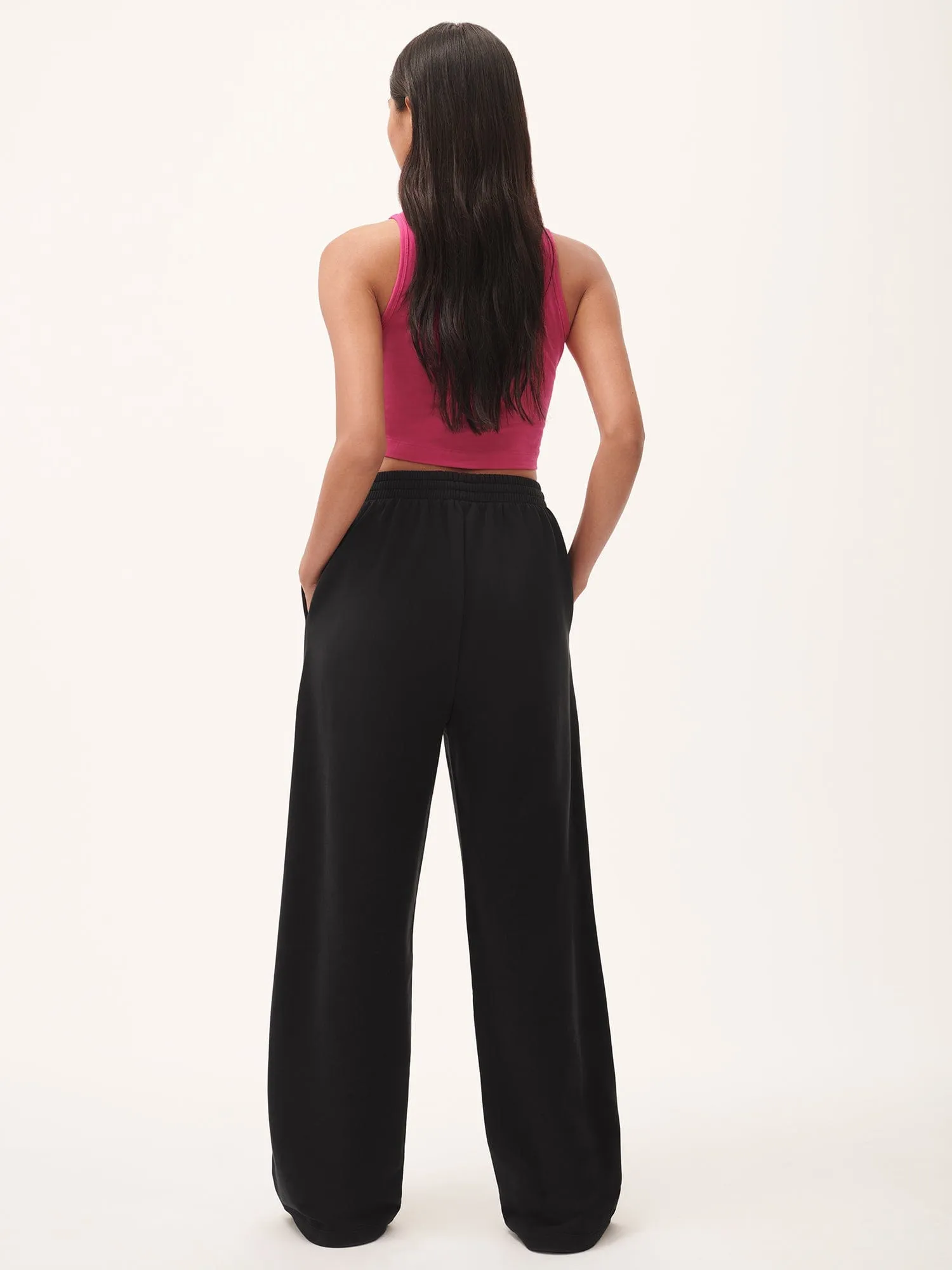 Womens 365 Midweight Straight Leg Track Pants—black