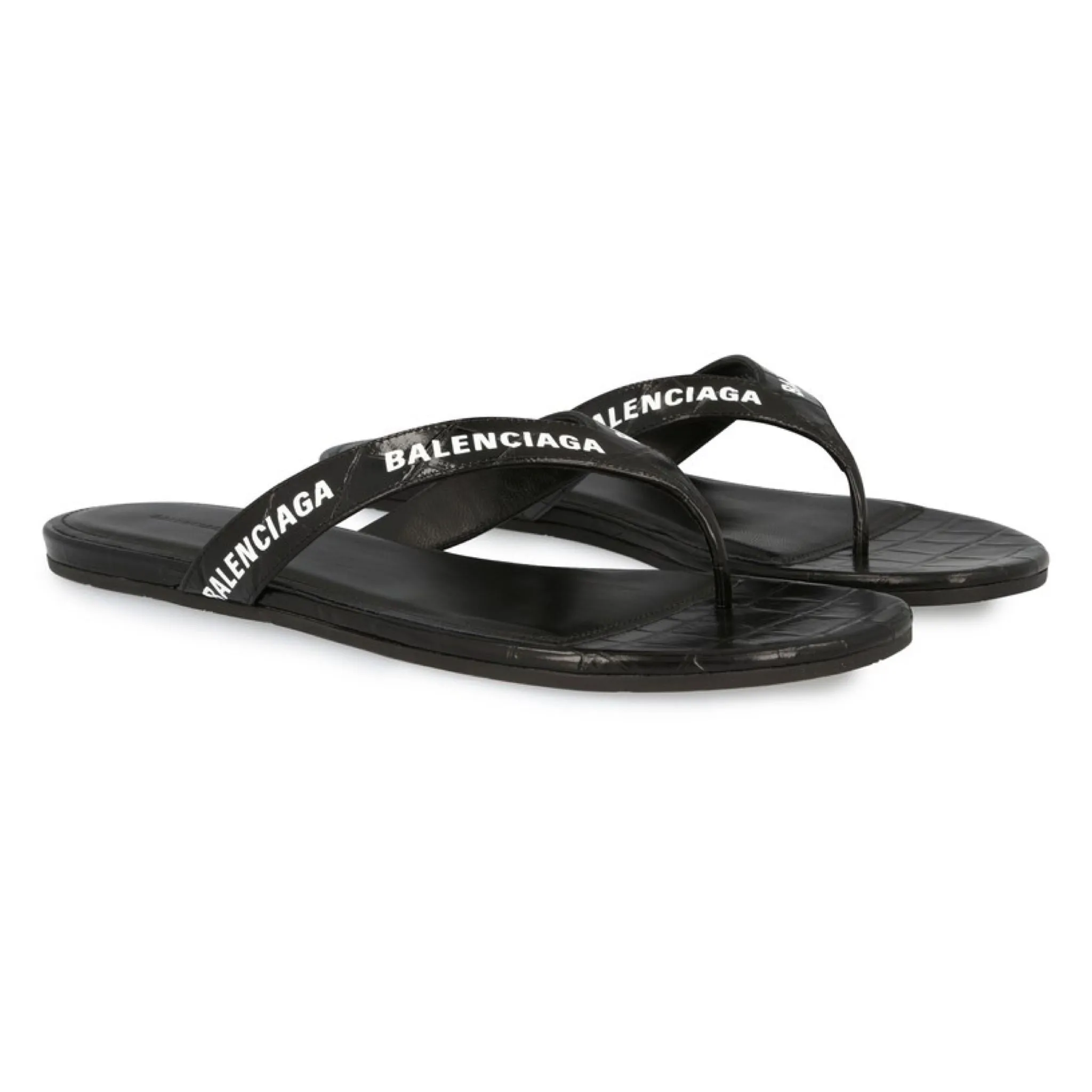 Womens Balenciaga Croc Effect Sandals