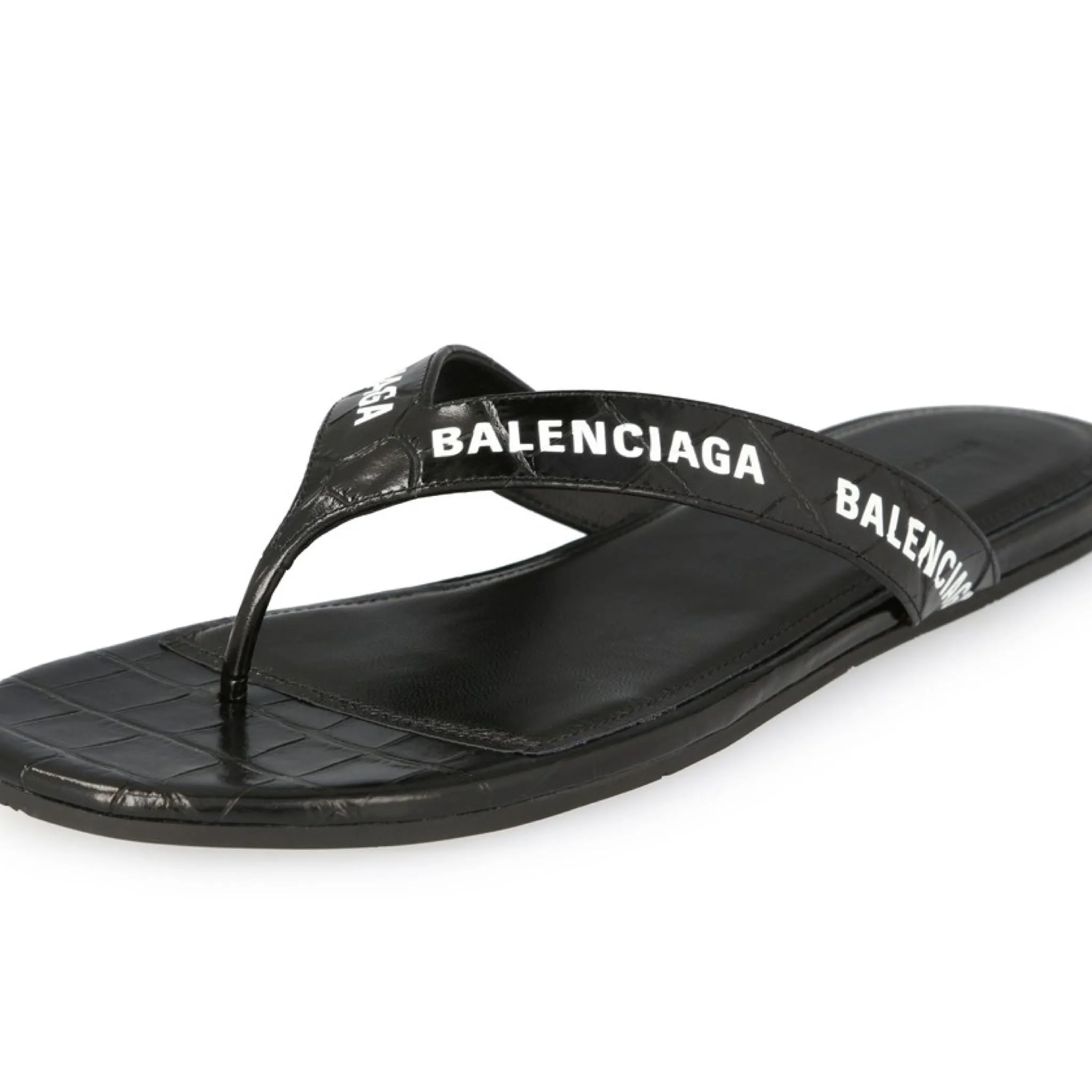 Womens Balenciaga Croc Effect Sandals