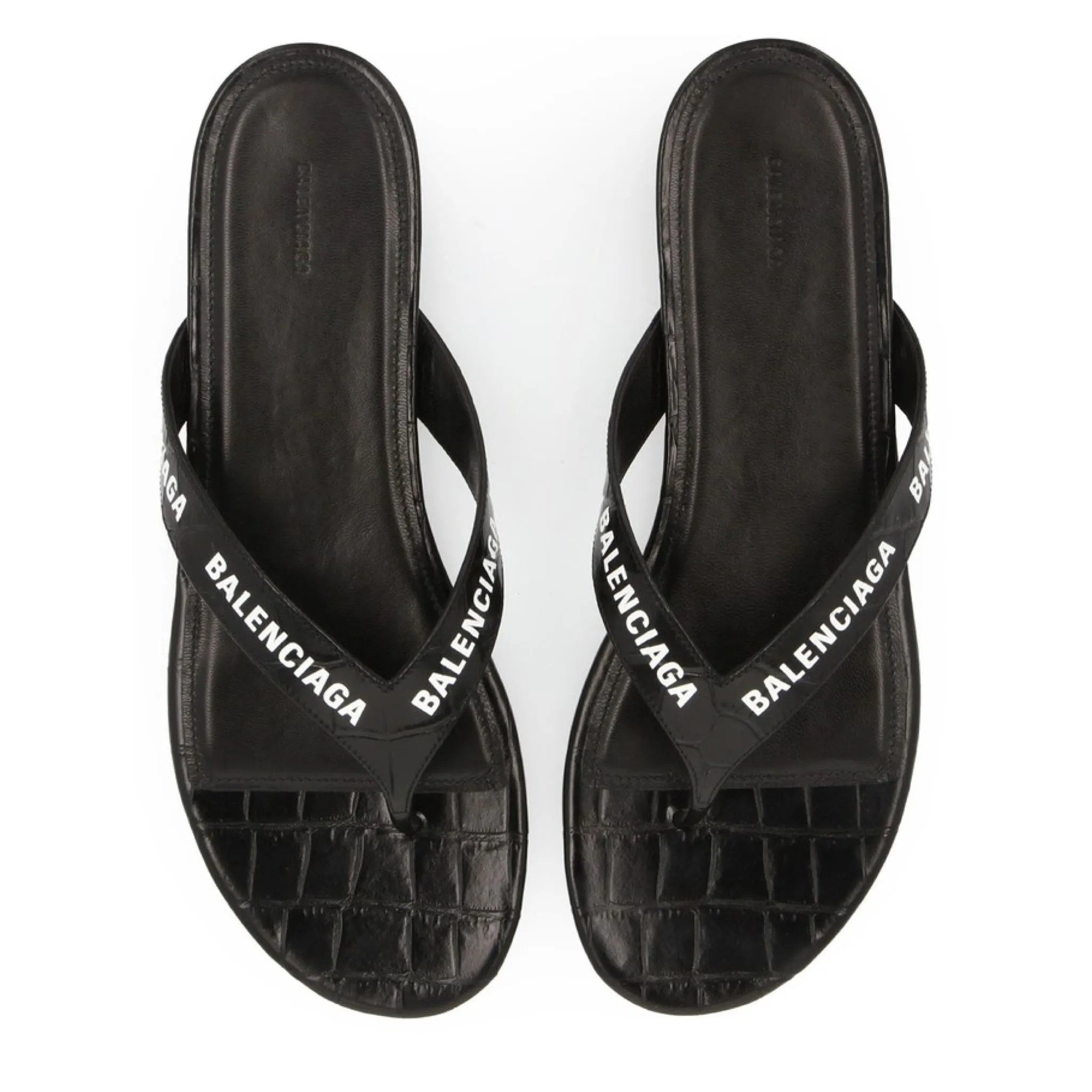 Womens Balenciaga Croc Effect Sandals