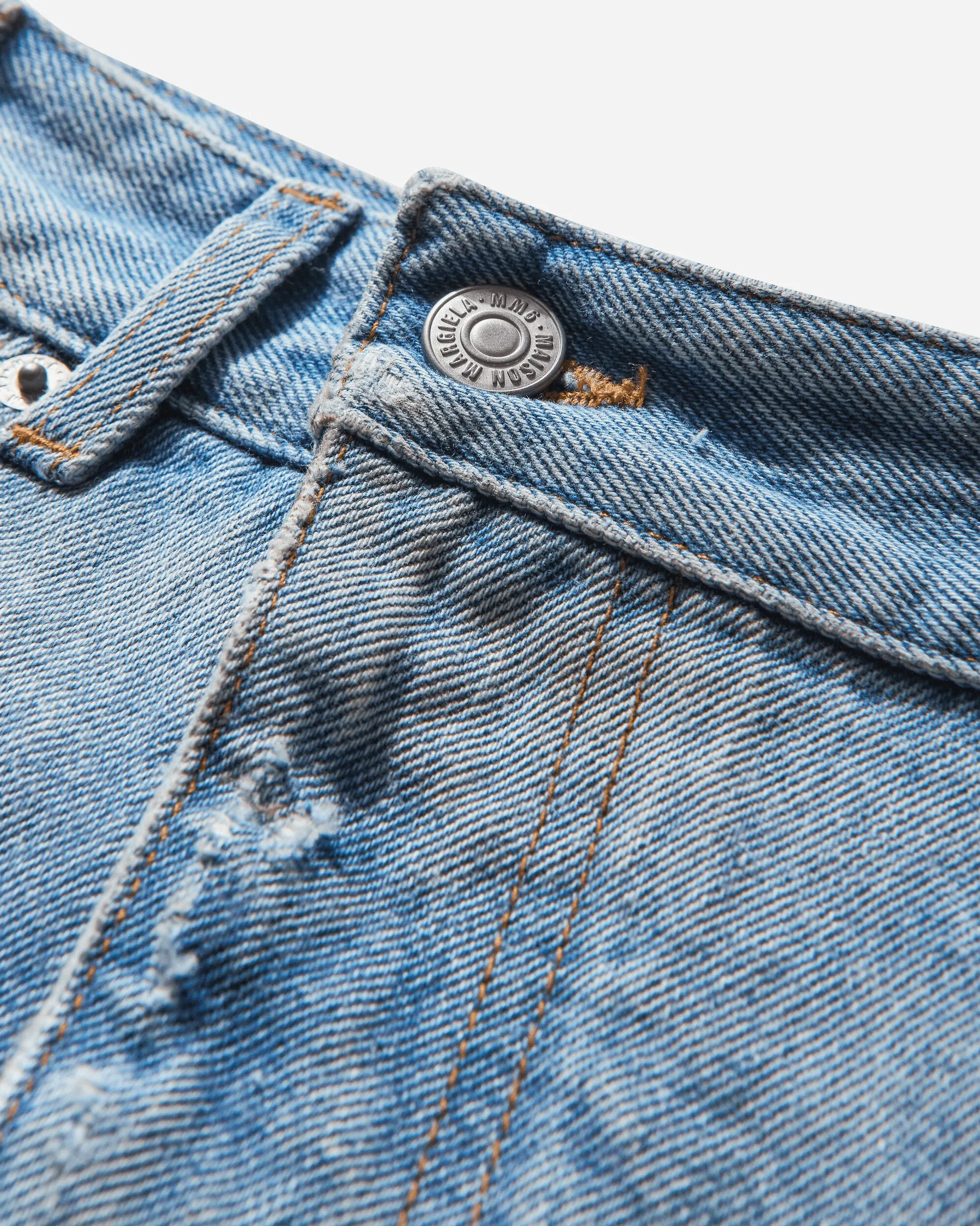 Women's Distressed Denim Skirt Blue
