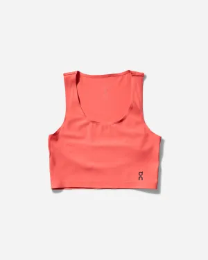 Women's Studio Open Back Crop Top Coral