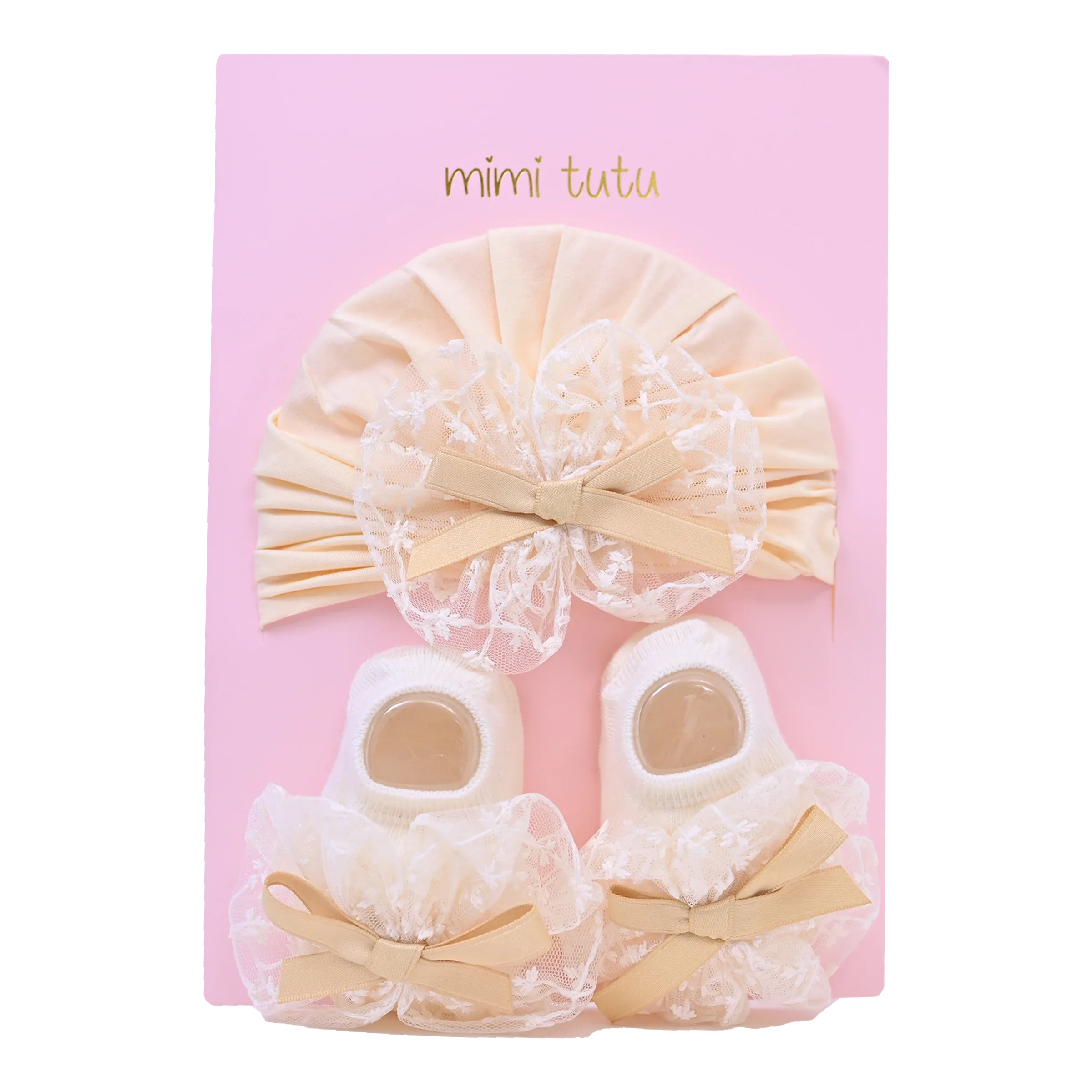 Yellow Lace Bow Ribbon Set