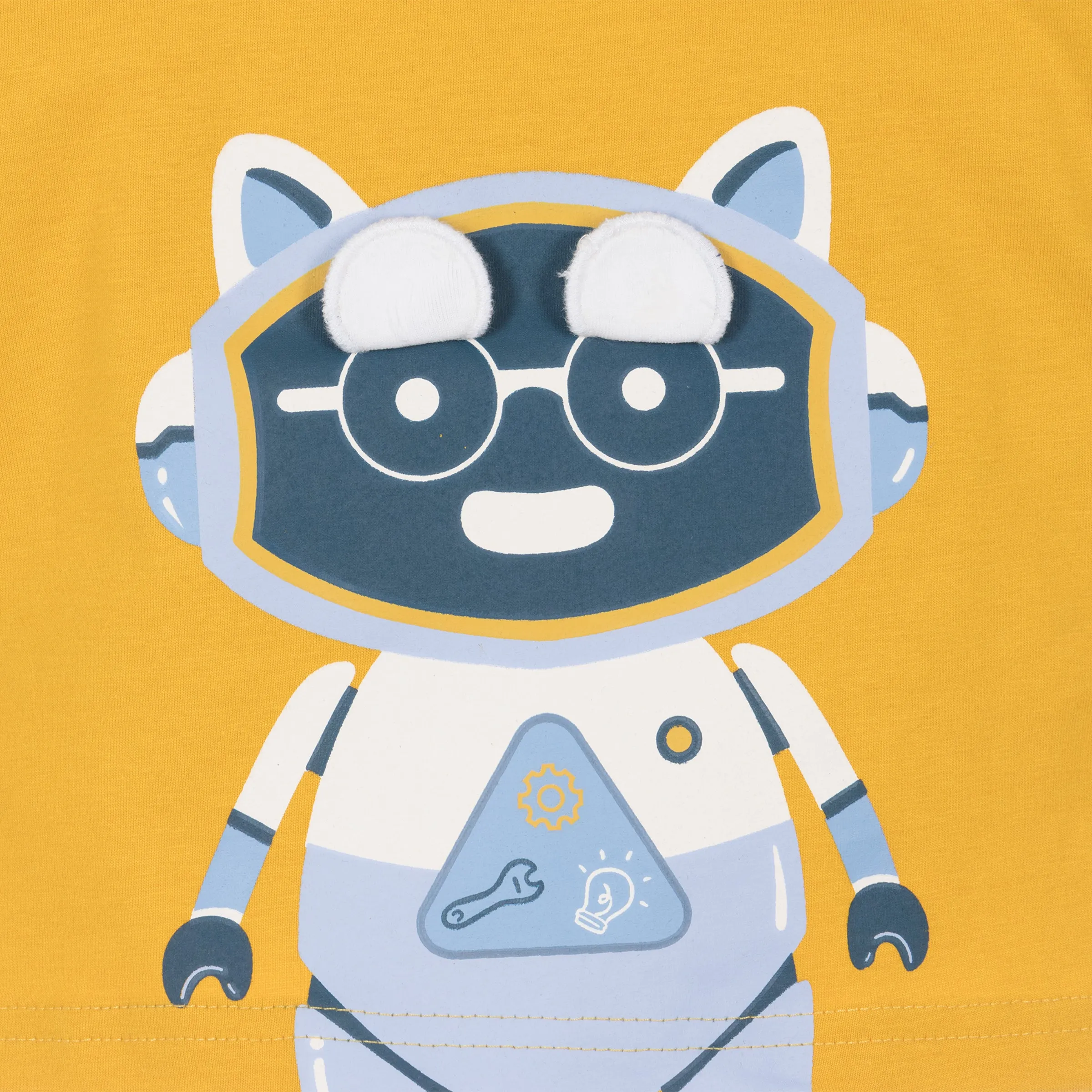 Yellow Robot Graphic T-Shirt